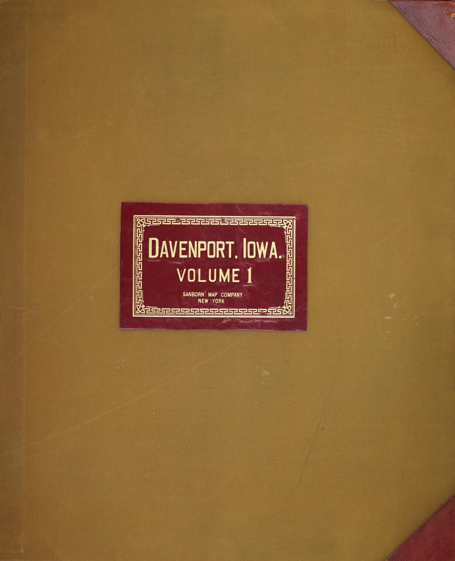 Sanborn Fire Insurance Map from Davenport, Scott County, Iowa (1950), Sheet #0001 - Historic Sanborn Fire Insurance Map Print, vintage old map wall art