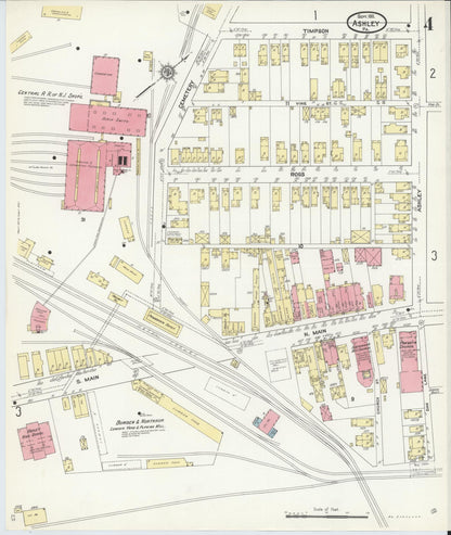 Sanborn Fire Insurance Map from Ashley, Luzerne County, Pennsylvania (1911), Sheet #0004 - Complete Map Set gallery image, historic Sanborn map, vintage wall art, Pennsylvania Pennsylvania