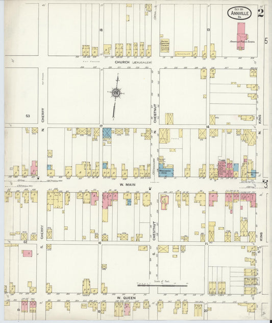 Sanborn Fire Insurance Map from Annville, Lebanon County, Pennsylvania (1911), Sheet #0002 - Historic Sanborn Fire Insurance Map Print, vintage old map wall art, antique decor, genealogy gift, Pennsylvania Pennsylvania map