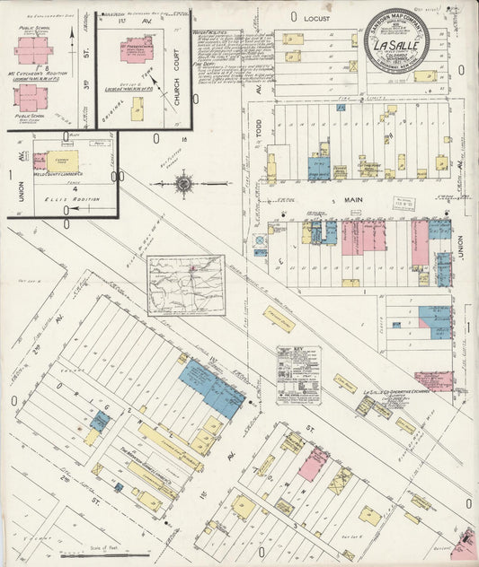Sanborn Fire Insurance Map from La Salle, Weld County, Colorado (1921), Sheet #0001 - Historic Sanborn Fire Insurance Map Print, vintage old map wall art, antique decor, genealogy gift, Colorado Colorado map