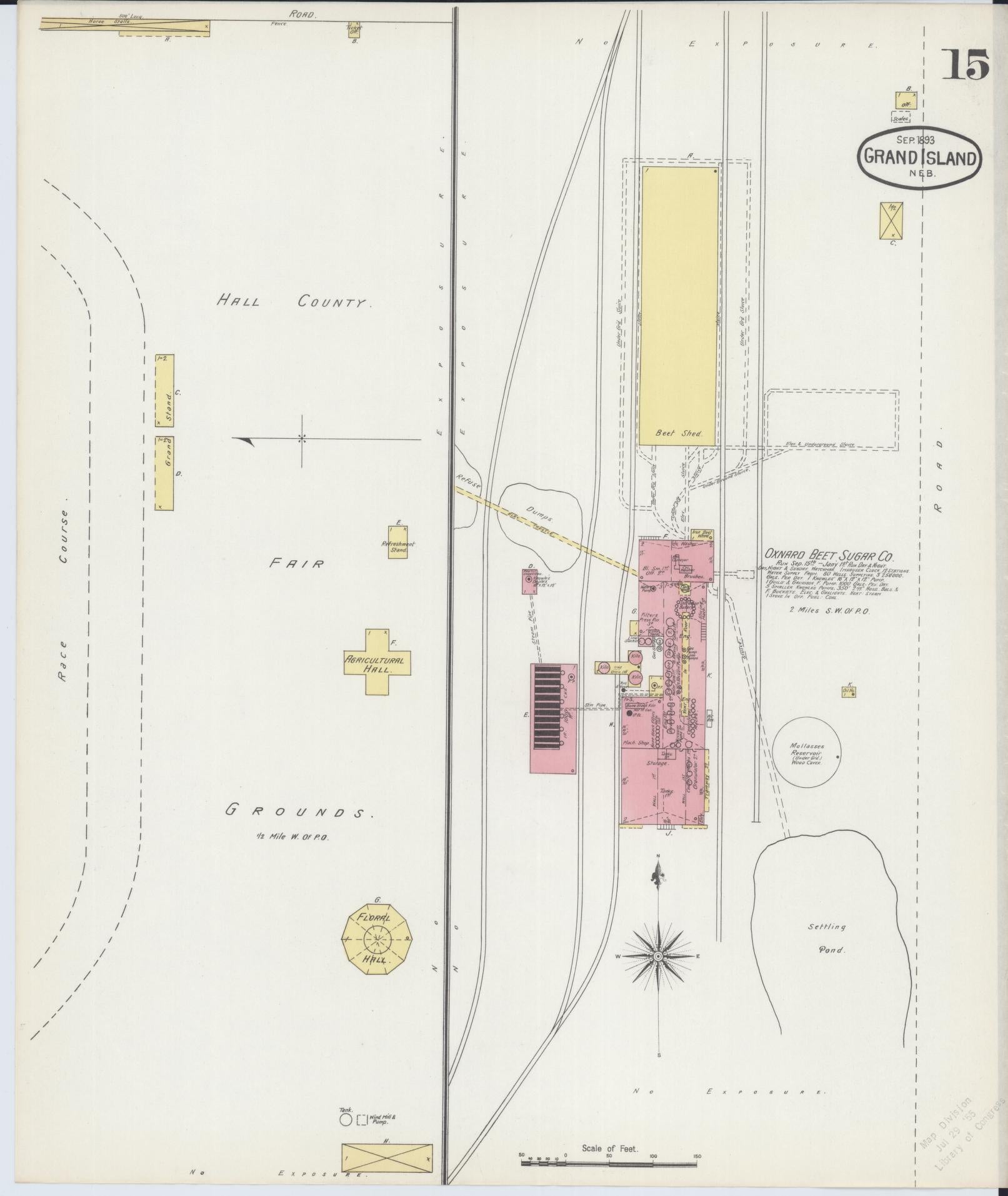 Sanborn Fire Insurance Map from Grand Island, Hall County, Nebraska (1893), Sheet #0015 - Complete Map Set gallery image, historic Sanborn map, vintage wall art, Nebraska Nebraska
