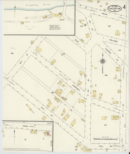 Sanborn Fire Insurance Map from Emlenton, Venango County, Pennsylvania (1910), Sheet #0004 - Complete Map Set gallery image, historic Sanborn map, vintage wall art, Pennsylvania Pennsylvania