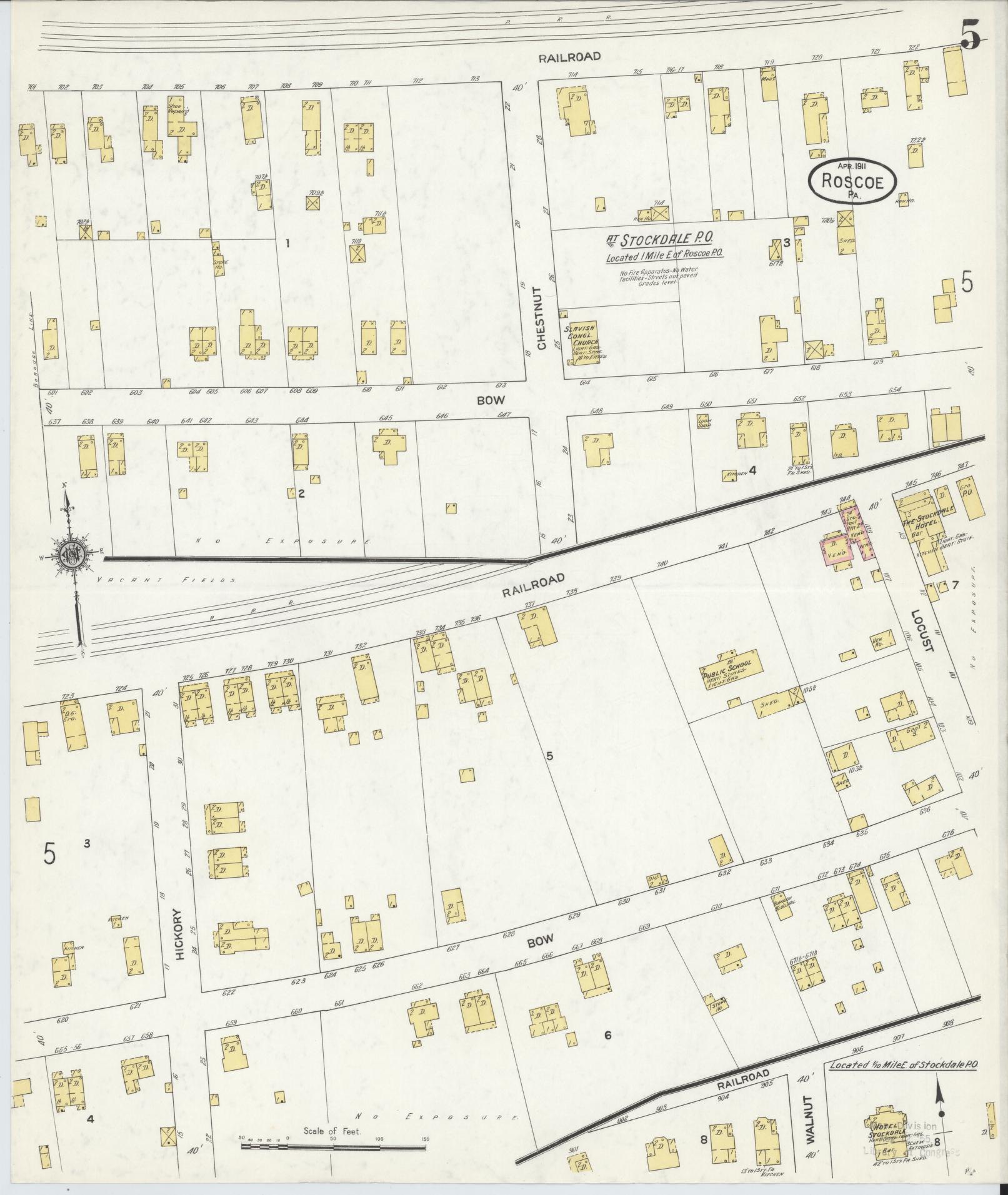 Sanborn Fire Insurance Map from Roscoe, Washington County, Pennsylvania (1911), Sheet #0005 - Complete Map Set gallery image, historic Sanborn map, vintage wall art, Pennsylvania Pennsylvania