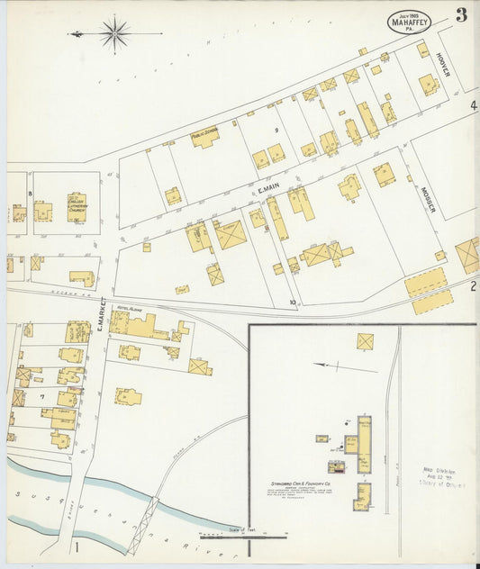 Sanborn Fire Insurance Map from Mahaffly, Clearfield County, Pennsylvania (1903), Sheet #0003 - Historic Sanborn Fire Insurance Map Print, vintage old map wall art, antique decor, genealogy gift, Pennsylvania Pennsylvania map