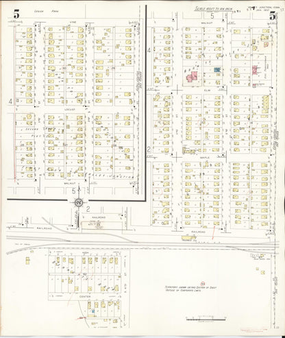 Sanborn Fire Insurance Map from Valley Junction, Polk County, Iowa (1941), Sheet #0005 - Historic Sanborn Fire Insurance Map Print, vintage old map wall art