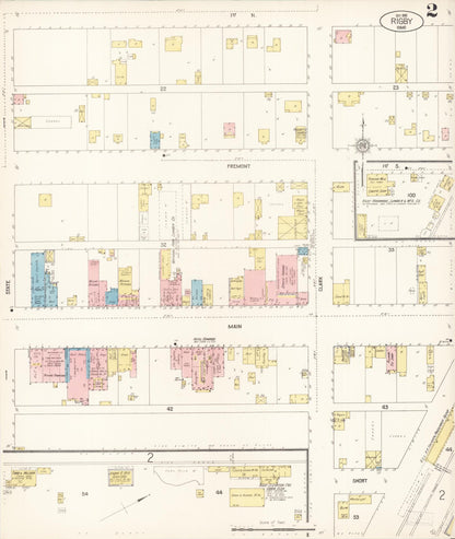 Sanborn Fire Insurance Map from Rigby, Jefferson County, Idaho (1915), Sheet #0002 - Complete Map Set gallery image, historic Sanborn map, vintage wall art, Idaho Idaho