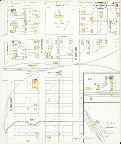 Sanborn Fire Insurance Map from Weir, Cherokee County, Kansas (1902), Sheet #0005 - Complete Map Set gallery image, historic Sanborn map, vintage wall art, Kansas Kansas