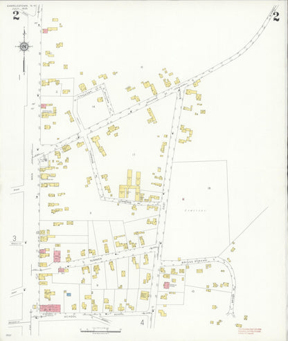 Sanborn Fire Insurance Map from Charlestown, Sullivan County, New Hampshire (1935), Sheet #0002 - Complete Map Set gallery image, historic Sanborn map, vintage wall art, New Hampshire New Hampshire