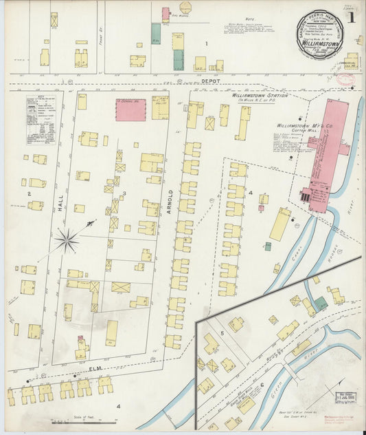 Sanborn Fire Insurance Map from Williamstown, Berkshire County, Massachusetts. (1895) – Historic Sanborn Fire Insurance Map Print