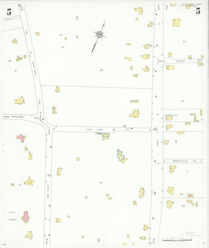 Sanborn Fire Insurance Map from Ridgefield, Fairfield County, Connecticut (1933), Sheet #0005 - Complete Map Set gallery image, historic Sanborn map, vintage wall art, Connecticut Connecticut