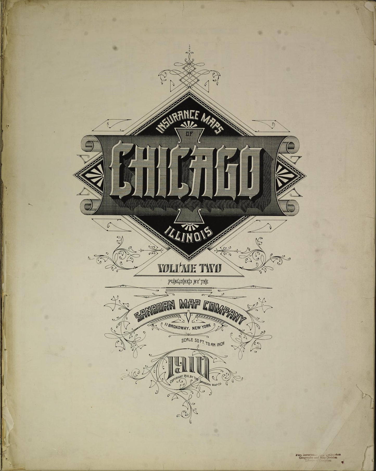 Sanborn Fire Insurance Map from Chicago, Cook County, Illinois. (1910), Sheet 1 – Historic Sanborn Fire Insurance Map Print