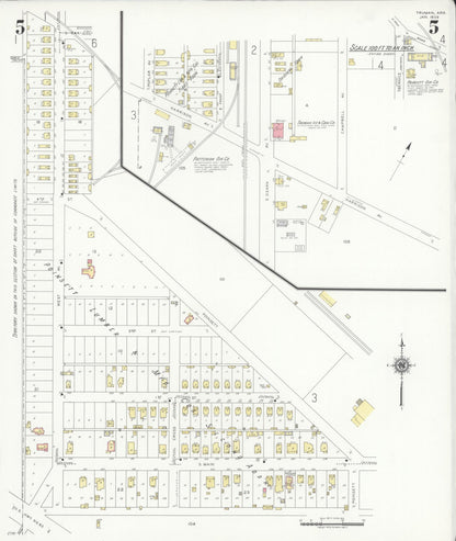 Sanborn Fire Insurance Map from Truman, Poinsett County, Arkansas (1939), Sheet #0005 - Complete Map Set gallery image, historic Sanborn map, vintage wall art, Arkansas Arkansas
