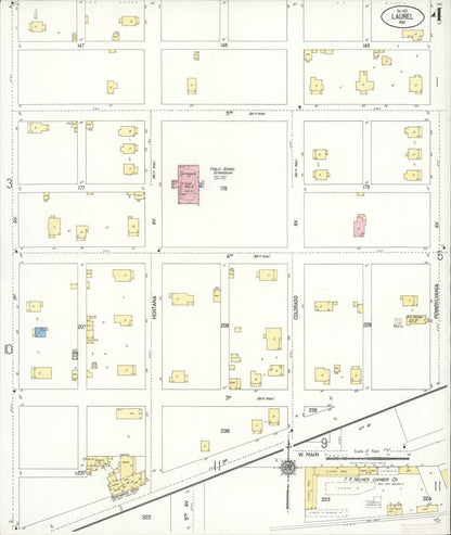 Sanborn Fire Insurance Map from Laurel, Yellowstone County, Montana (1920), Sheet #0004 - Complete Map Set gallery image, historic Sanborn map, vintage wall art, Montana Montana