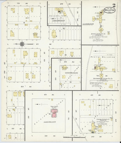 Sanborn Fire Insurance Map from Wellston, Lincoln County, Oklahoma (1914), Sheet #0002 - Complete Map Set gallery image, historic Sanborn map, vintage wall art, Oklahoma Oklahoma