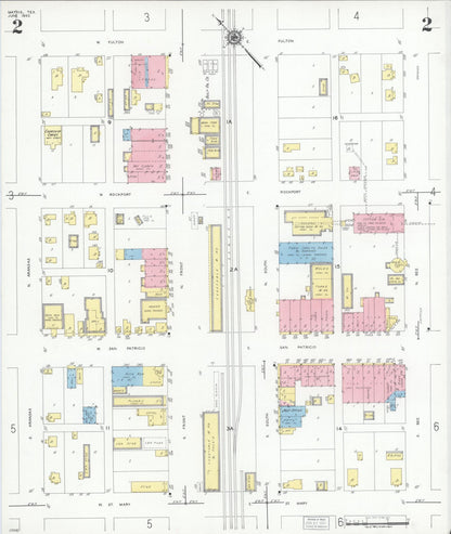 Sanborn Fire Insurance Map from Mathis, San Patricio County, Texas (1950), Sheet #0002 - Historic Sanborn Fire Insurance Map Print, vintage old map wall art, antique decor, genealogy gift, Texas Texas map