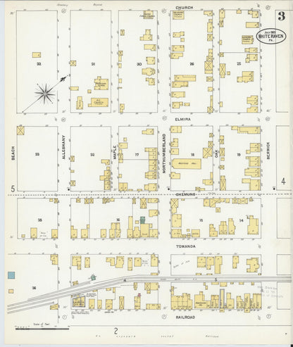 Sanborn Fire Insurance Map from White Haven, Luzerne County, Pennsylvania (1903), Sheet #0003 - Complete Map Set gallery image, historic Sanborn map, vintage wall art, Pennsylvania Pennsylvania