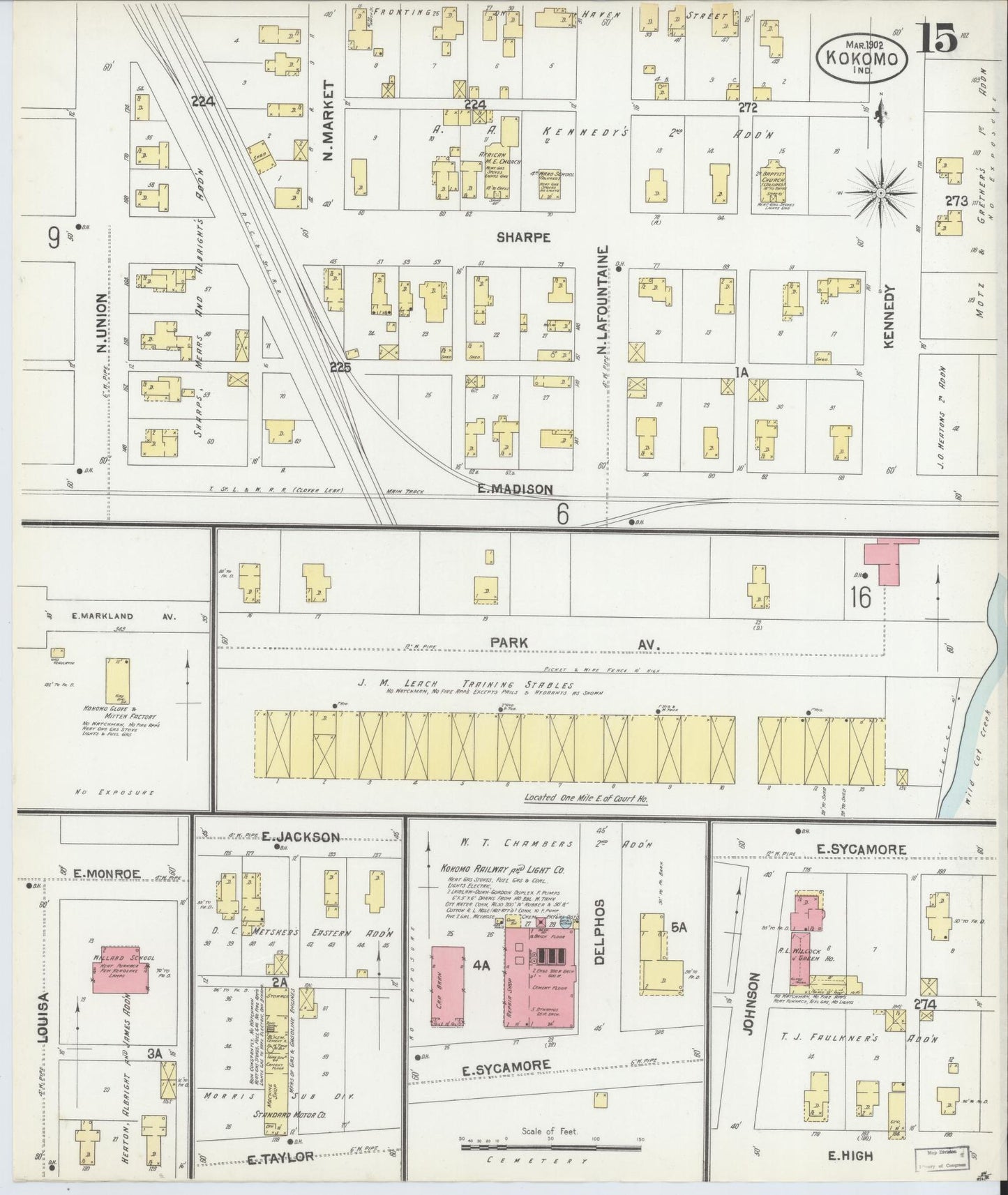 Sanborn Fire Insurance Map from Kokomo, Howard County, Indiana (1902), Sheet #0015 - Complete Map Set gallery image, historic Sanborn map, vintage wall art, Indiana Indiana