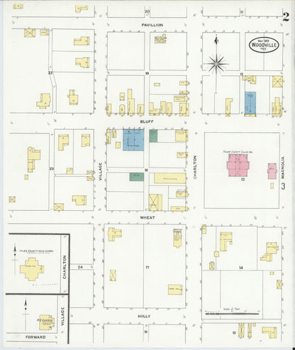 Sanborn Fire Insurance Map from Wolfe City, Hunt County, Texas (1909), Sheet #0002 - Complete Map Set gallery image, historic Sanborn map, vintage wall art, Texas Texas