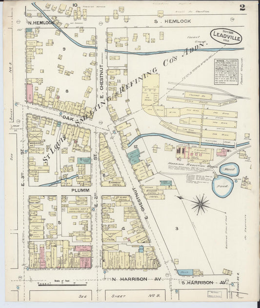 Sanborn Fire Insurance Map from Leadville, Lake County, Colorado (1883), Sheet #0002 - Historic Sanborn Fire Insurance Map Print, vintage old map wall art, antique decor, genealogy gift, Colorado Colorado map