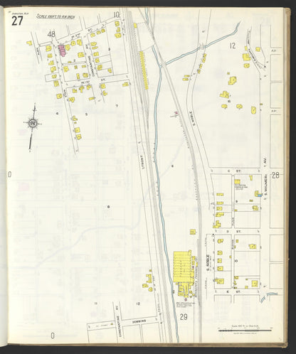 Sanborn Fire Insurance Map from Anniston, Calhoun County, Alabama (1925), Sheet #0027 - Complete Map Set gallery image, historic Sanborn map, vintage wall art, Alabama Alabama