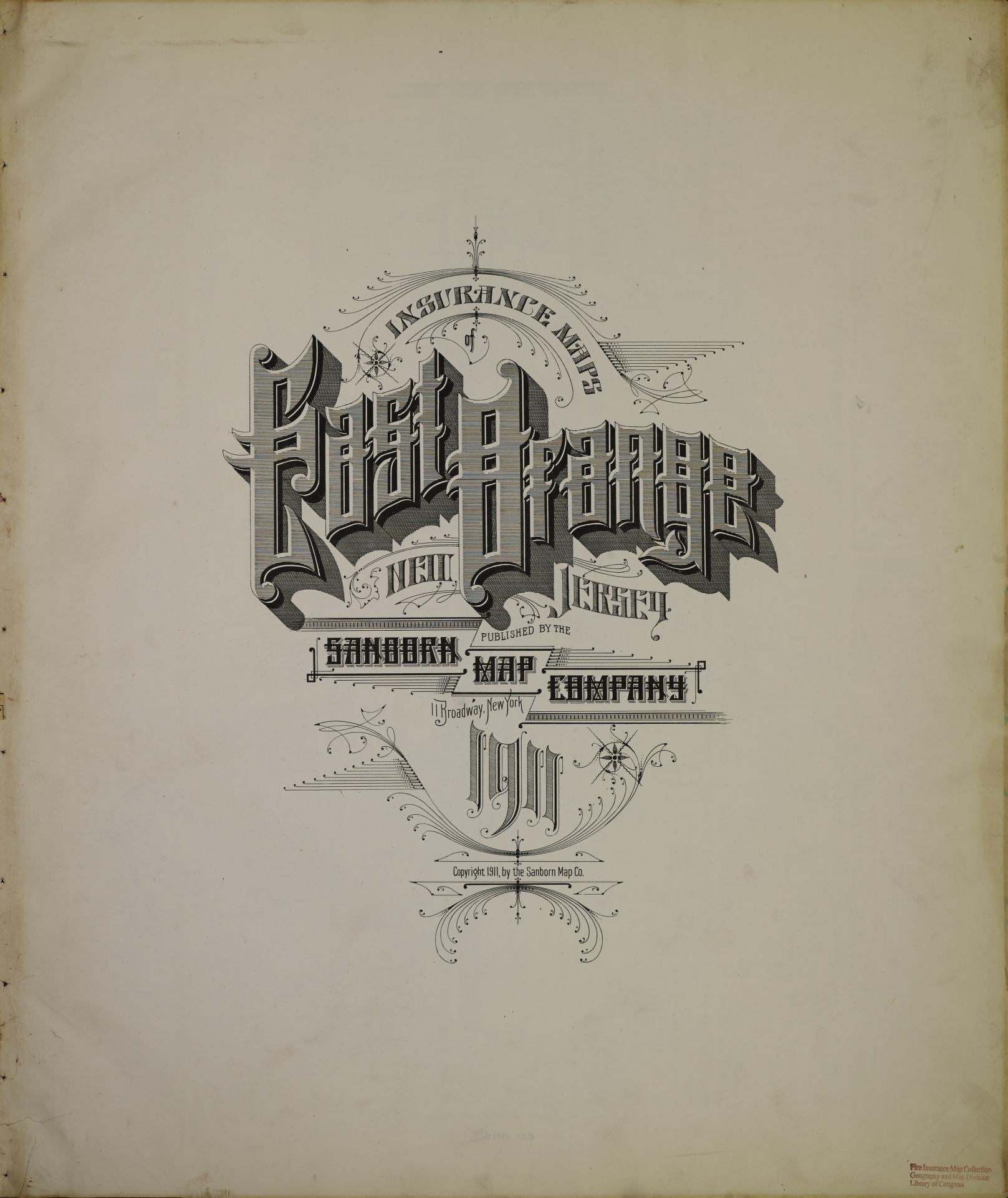 Sanborn Fire Insurance Map from East Orange, Essex County, New Jersey. (1911) – Historic Sanborn Fire Insurance Map Print