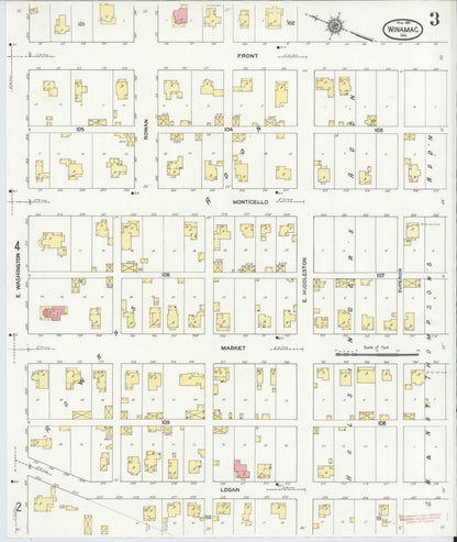 Sanborn Fire Insurance Map from Winamac, Pulaski County, Indiana (1911), Sheet #0003 - Complete Map Set gallery image, historic Sanborn map, vintage wall art, Indiana Indiana
