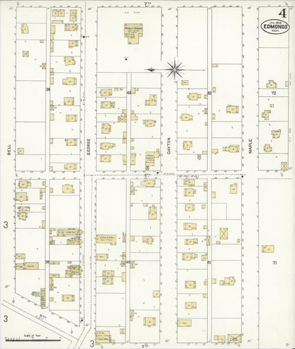 Sanborn Fire Insurance Map from Edmunds, Snohomish County, Washington (1909), Sheet #0004 - Complete Map Set gallery image, historic Sanborn map, vintage wall art, Washington Washington