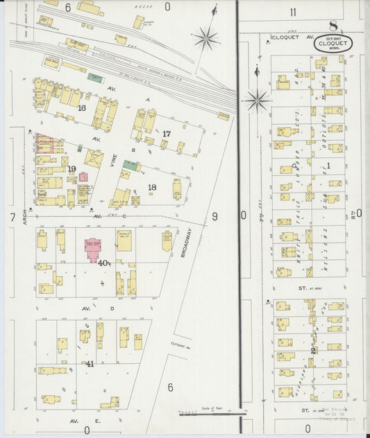 Sanborn Fire Insurance Map from Cloquet, Carlton County, Minnesota (1897), Sheet #0008 - Historic Sanborn Fire Insurance Map Print, vintage old map wall art, antique decor, genealogy gift, Minnesota Minnesota map