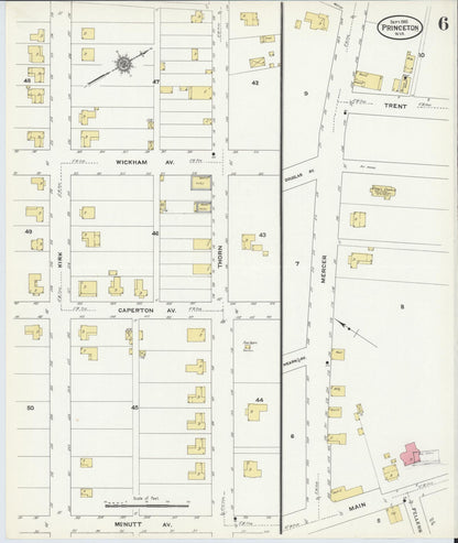 Sanborn Fire Insurance Map from Princeton, Mercer County, West Virginia (1910), Sheet #0006 - Complete Map Set gallery image, historic Sanborn map, vintage wall art, West Virginia West Virginia