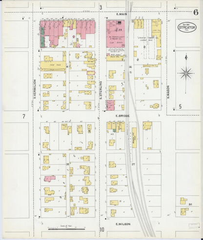 Sanborn Fire Insurance Map from Streator, La Salle County, Illinois (1901), Sheet #0006 - Complete Map Set gallery image, historic Sanborn map, vintage wall art, Illinois Illinois