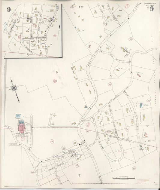 Sanborn Fire Insurance Map from Chappaqua, Westchester County, New York (1947), Sheet #0009 - Historic Sanborn Fire Insurance Map Print, vintage old map wall art, antique decor, genealogy gift, New York New York map