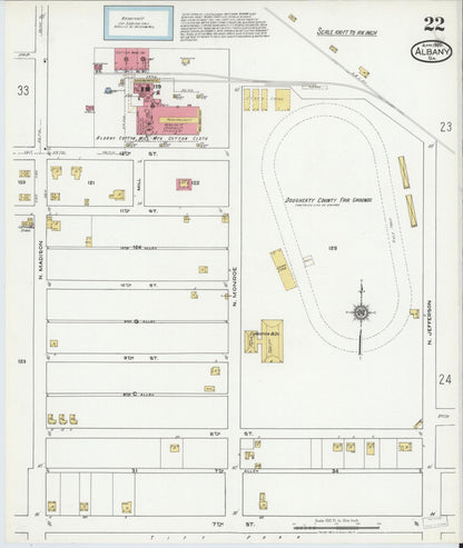 Sanborn Fire Insurance Map from Albany, Dougherty County, Georgia (1920), Sheet #0022 - Complete Map Set gallery image, historic Sanborn map, vintage wall art, Georgia Georgia