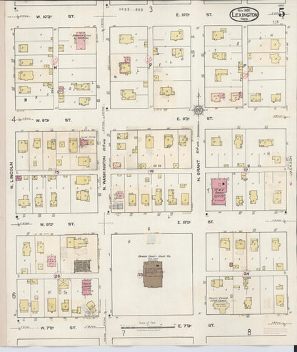 Sanborn Fire Insurance Map from Lexington, Dawson County, Nebraska (1943), Sheet #0005 - Complete Map Set gallery image, historic Sanborn map, vintage wall art, Nebraska Nebraska