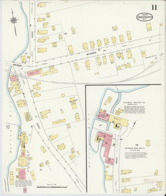 Sanborn Fire Insurance Map from Greenwich, Washington County, New York (1913), Sheet #0011 - Historic Sanborn Fire Insurance Map Print, vintage old map wall art, antique decor, genealogy gift, New York New York map