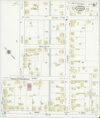 Sanborn Fire Insurance Map from Adams, Berkshire County, Massachusetts (1914), Sheet #0006 - Complete Map Set gallery image, historic Sanborn map, vintage wall art, Massachusetts Massachusetts