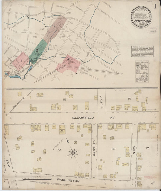 Sanborn Fire Insurance Map from Montclair, Essex County, New Jersey. (1885) – Historic Sanborn Fire Insurance Map Print