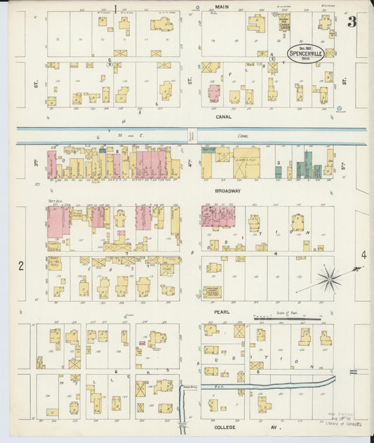 Sanborn Fire Insurance Map from Spencerville, Allen County, Ohio (1902), Sheet #0003 - Historic Sanborn Fire Insurance Map Print, vintage old map wall art, antique decor, genealogy gift, Ohio Ohio map
