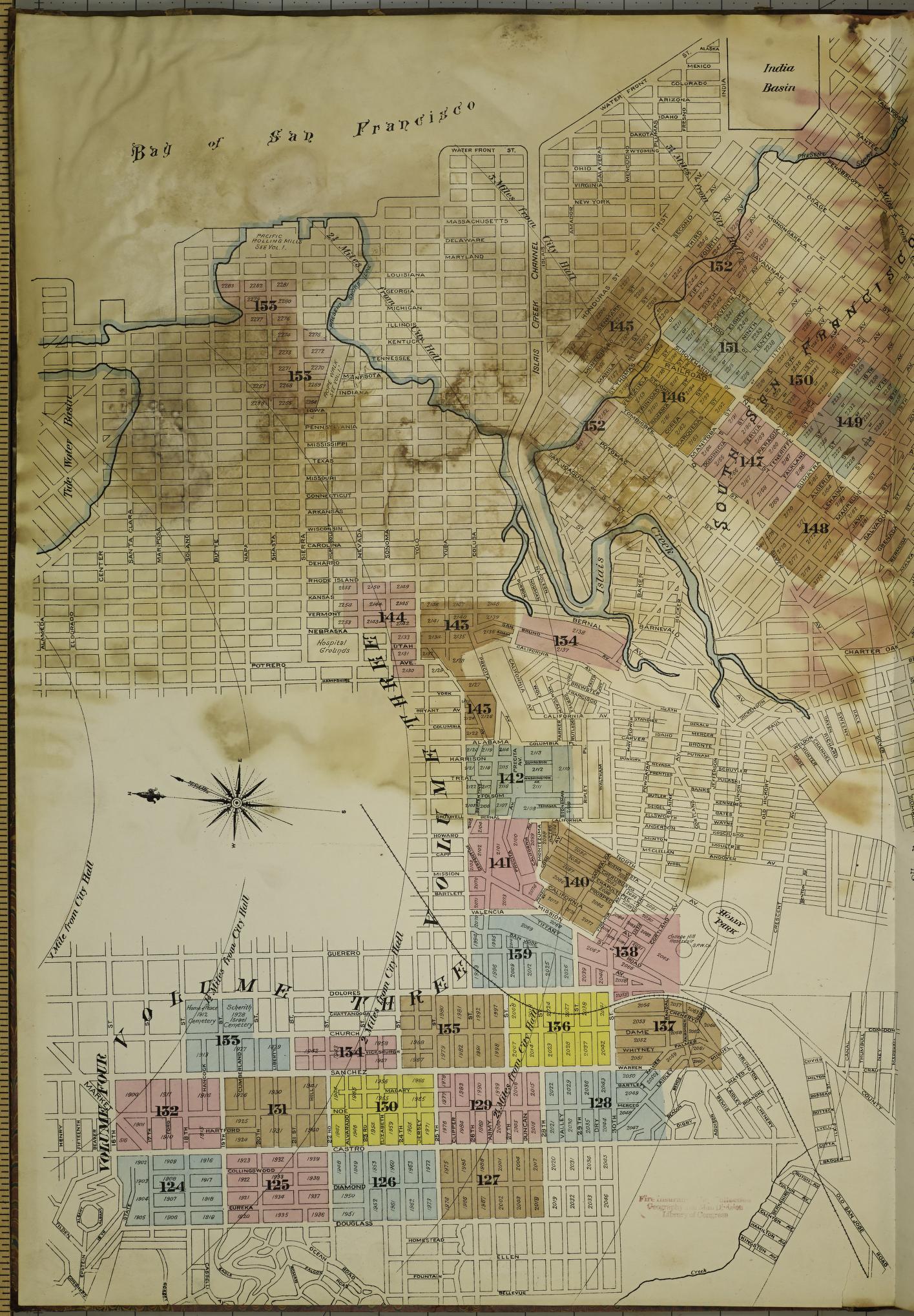 Sanborn Fire Insurance Map from San Francisco, San Francisco County, California (1886), Sheet #0001 - Complete Map Set gallery image, historic Sanborn map, vintage wall art, California California