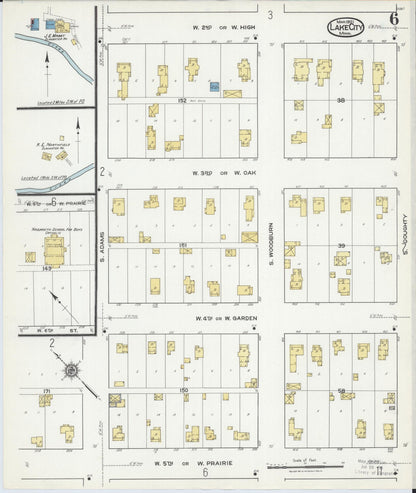 Sanborn Fire Insurance Map from Lake City, Wabasha County, Minnesota (1921), Sheet #0006 - Complete Map Set gallery image, historic Sanborn map, vintage wall art, Minnesota Minnesota