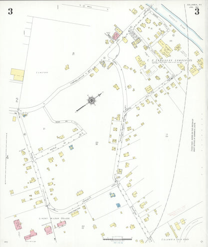 Sanborn Fire Insurance Map from Columbia, Adair County, Kentucky (1941), Sheet #0003 - Complete Map Set gallery image, historic Sanborn map, vintage wall art, Kentucky Kentucky