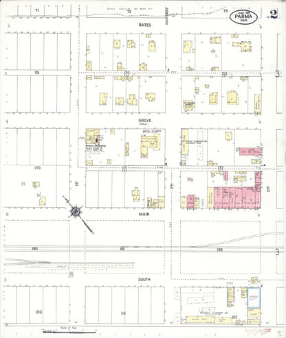 Sanborn Fire Insurance Map from Parma, Canyon County, Idaho (1911), Sheet #0002 - Complete Map Set gallery image, historic Sanborn map, vintage wall art, Idaho Idaho