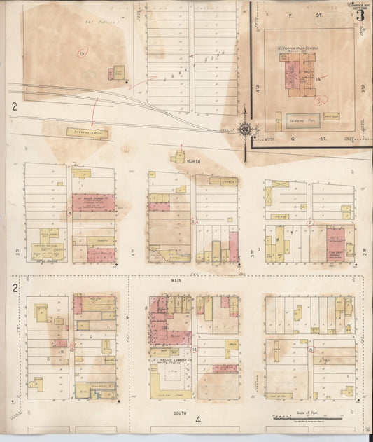Sanborn Fire Insurance Map from Glenrock, Converse County, Wyoming (1941), Sheet #0003 - Historic Sanborn Fire Insurance Map Print, vintage old map wall art, antique decor, genealogy gift, Wyoming Wyoming map