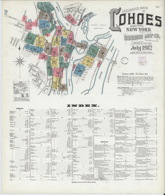 Sanborn Fire Insurance Map from Cohoes, Albany County, New York. (1902) – Historic Sanborn Fire Insurance Map Print