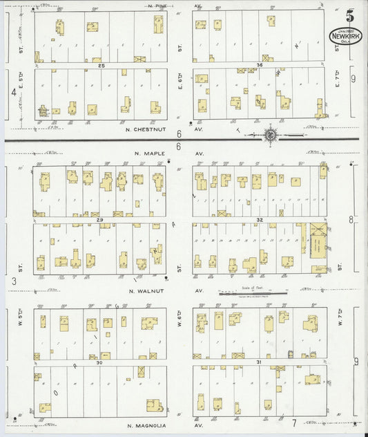 Sanborn Fire Insurance Map from Newkirk, Kay County, Oklahoma (1920), Sheet #0005 - Historic Sanborn Fire Insurance Map Print, vintage old map wall art, antique decor, genealogy gift, Oklahoma Oklahoma map