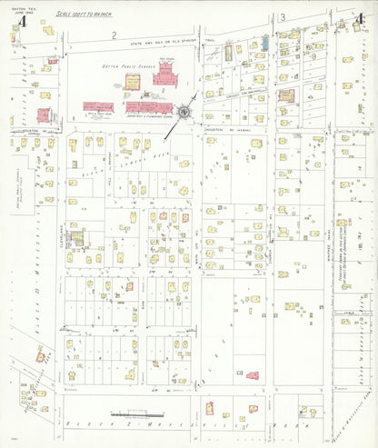 Sanborn Fire Insurance Map from Dayton, Liberty County, Texas (1943), Sheet #0004 - Complete Map Set gallery image, historic Sanborn map, vintage wall art, Texas Texas