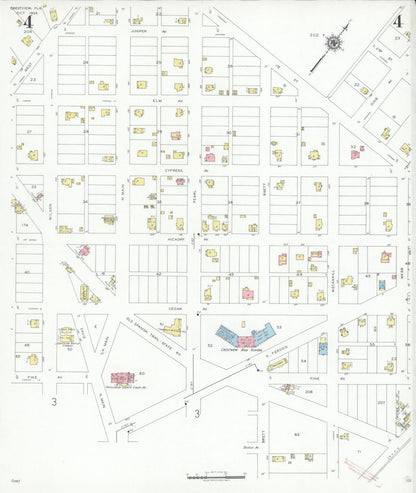 Sanborn Fire Insurance Map from Crestview, Okaloosa County, Florida (1939), Sheet #0004 - Complete Map Set gallery image, historic Sanborn map, vintage wall art, Florida Florida