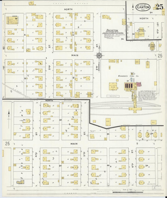 Sanborn Fire Insurance Map from Canton, Fulton County, Illinois (1917), Sheet #0025 - Historic Sanborn Fire Insurance Map Print, vintage old map wall art, antique decor, genealogy gift, Illinois Illinois map