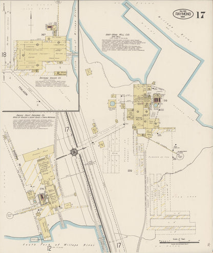 Sanborn Fire Insurance Map from Raymond, Pacific County, Washington (1919), Sheet #0017 - Complete Map Set gallery image, historic Sanborn map, vintage wall art, Washington Washington