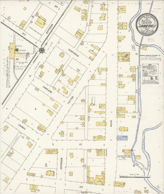 Sanborn Fire Insurance Map from Summerville, Union County, Oregon (1910), Sheet #0001 - Historic Sanborn Fire Insurance Map Print, vintage old map wall art, antique decor, genealogy gift, Oregon Oregon map