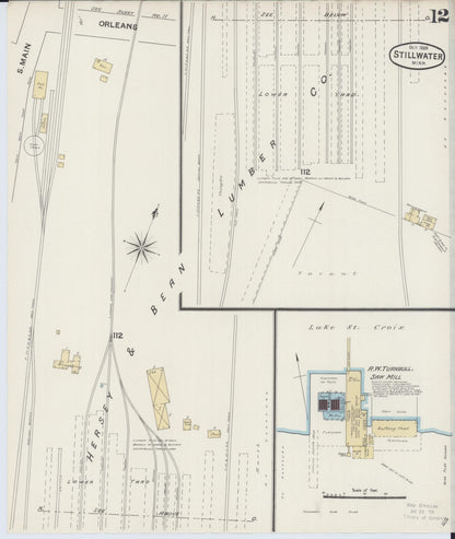 Sanborn Fire Insurance Map from Stillwater, Washington County, Minnesota (1888), Sheet #0012 - Complete Map Set gallery image, historic Sanborn map, vintage wall art, Minnesota Minnesota